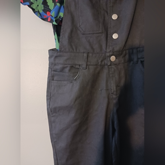 Styled! Black Stretch Denim Overalls & Latino Heritage Shirt, sz Medium & Small - Picture 7 of 16